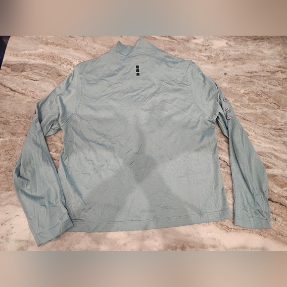 Jamie Sadock Top 1/4 Zip Pullover Golf Long Button Sleeve Tennis Blue Tie Dye M - Picture 8 of 13